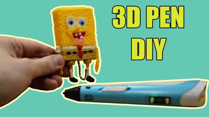 Губка Боб из 3д ручки