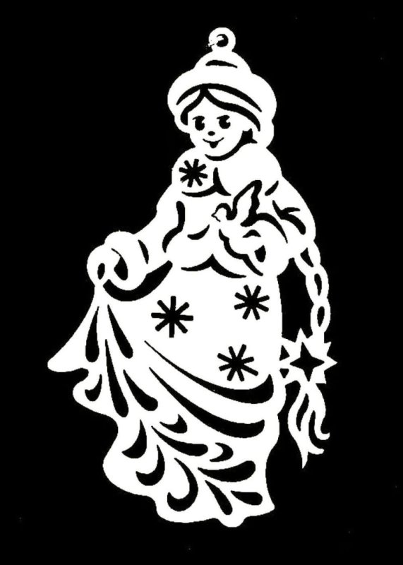 Трафарет Снегурочки
