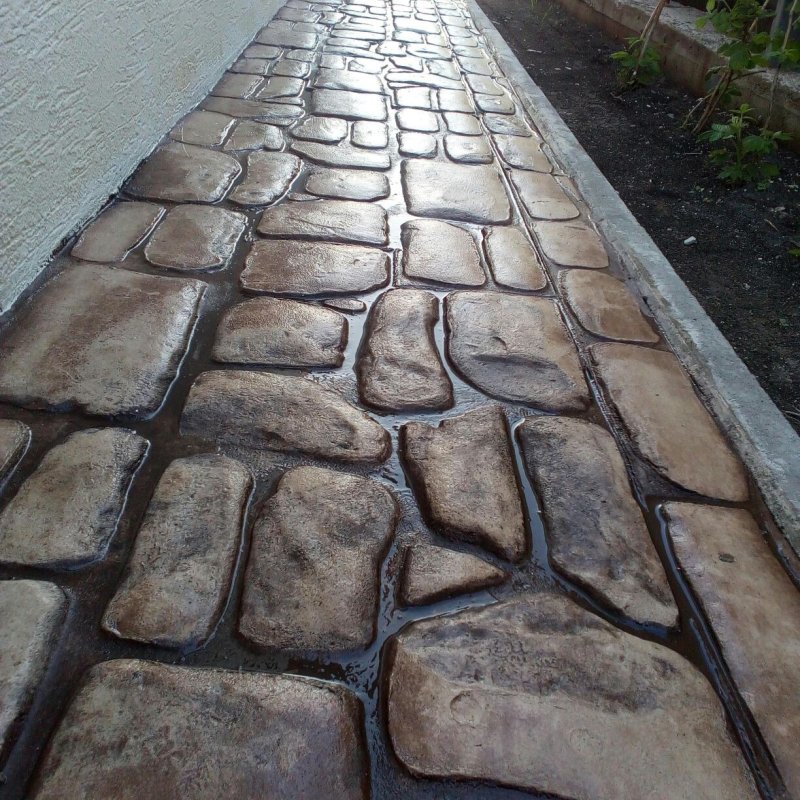 Печатный бетон Эгео камень