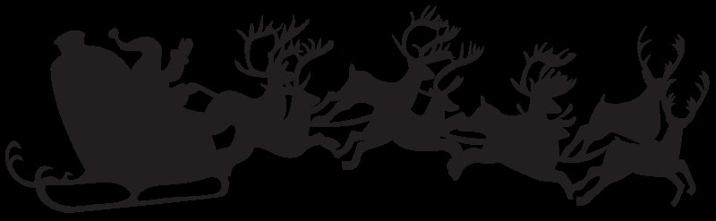 Силуэт оленя новогоднего