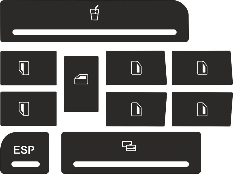 Трафарет кнопок Ауди а4 б6