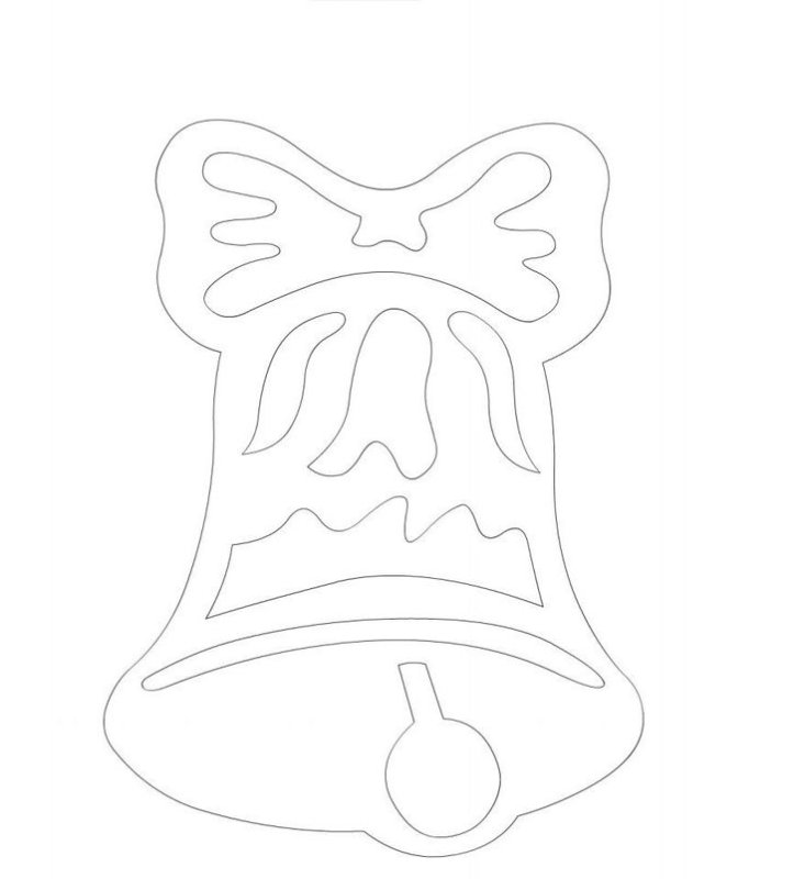 Трафарет колокольчика для вырезания