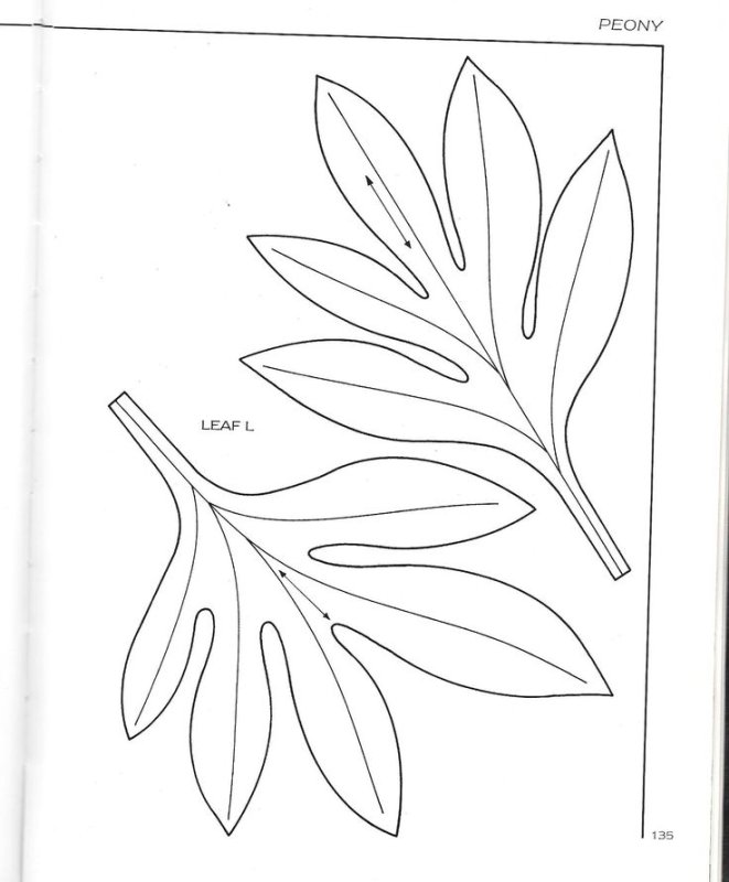 Трафарет листочки для цветов