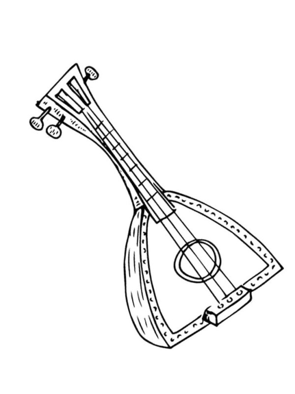 Раскраска музыкальные инструменты для детей
