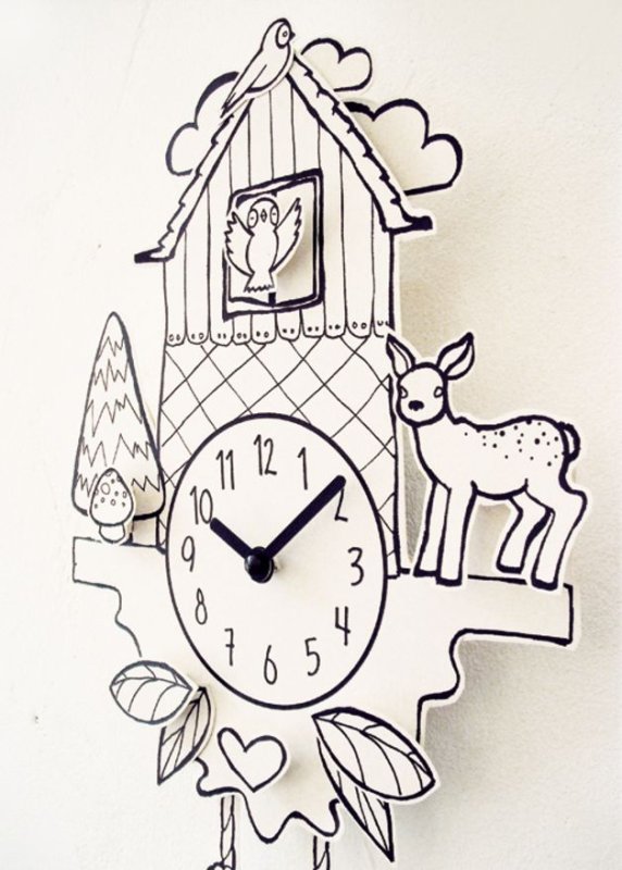 Кукушка для часов шаблон
