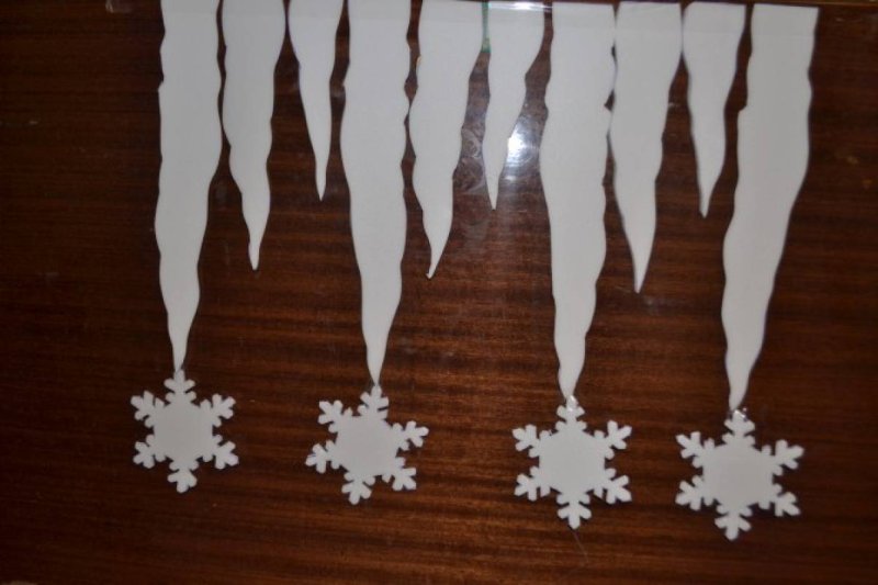 Сосульки из бумаги для украшения