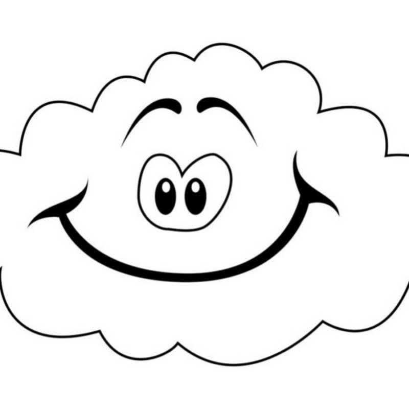 Облако раскраска для детей
