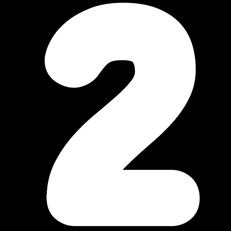 Цифра 2 контур