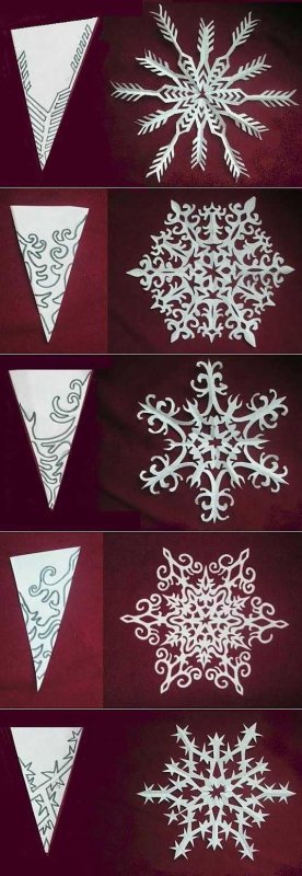 Красивые снежинки из салфеток