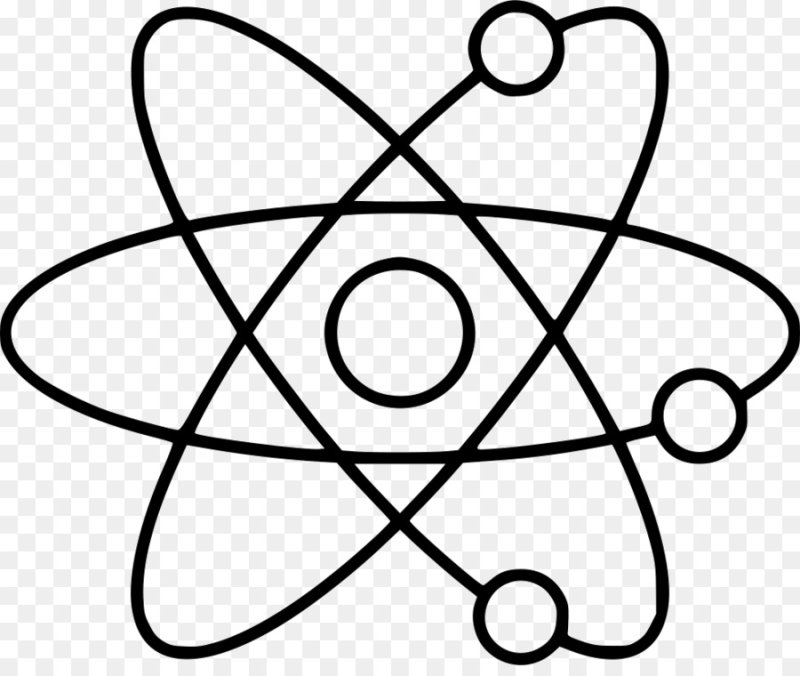 Атом раскраска