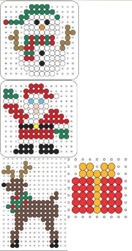 Схемы термомозайки новогодние игрушки