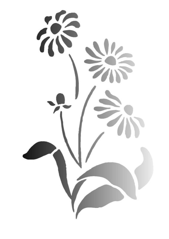 Трафарет цветы для покраски стен