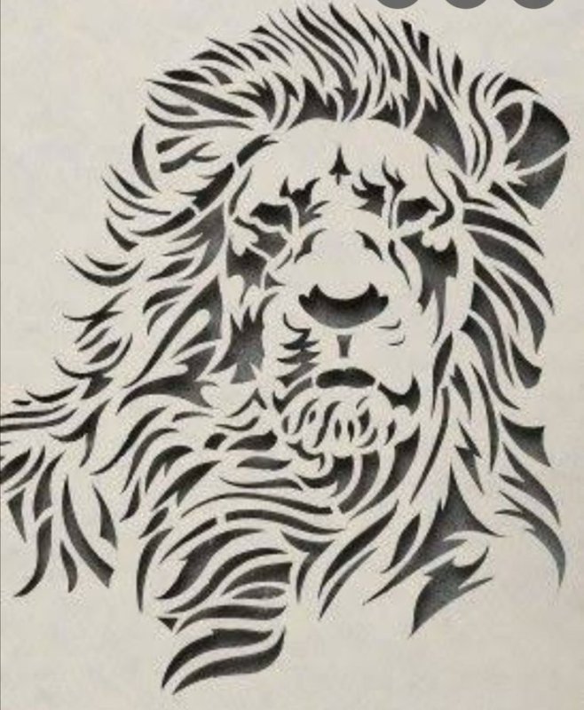 Изображение Льва для гравировки