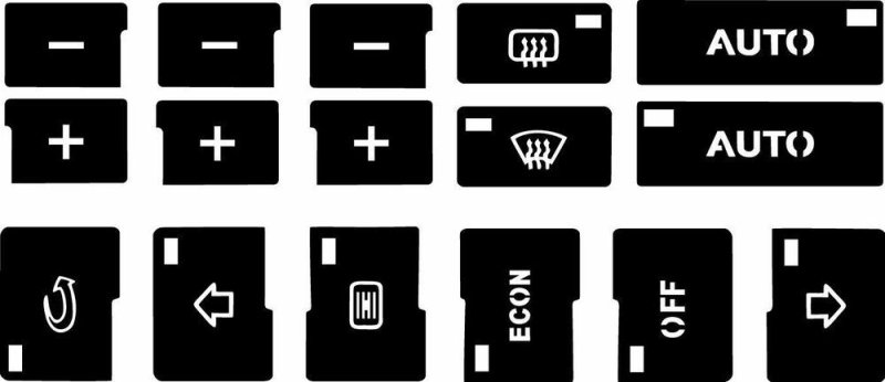 Наклейки для кнопок авто