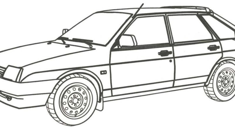 Раскраски машинки ВАЗ 2109