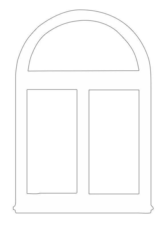 Трафареты на окна домики