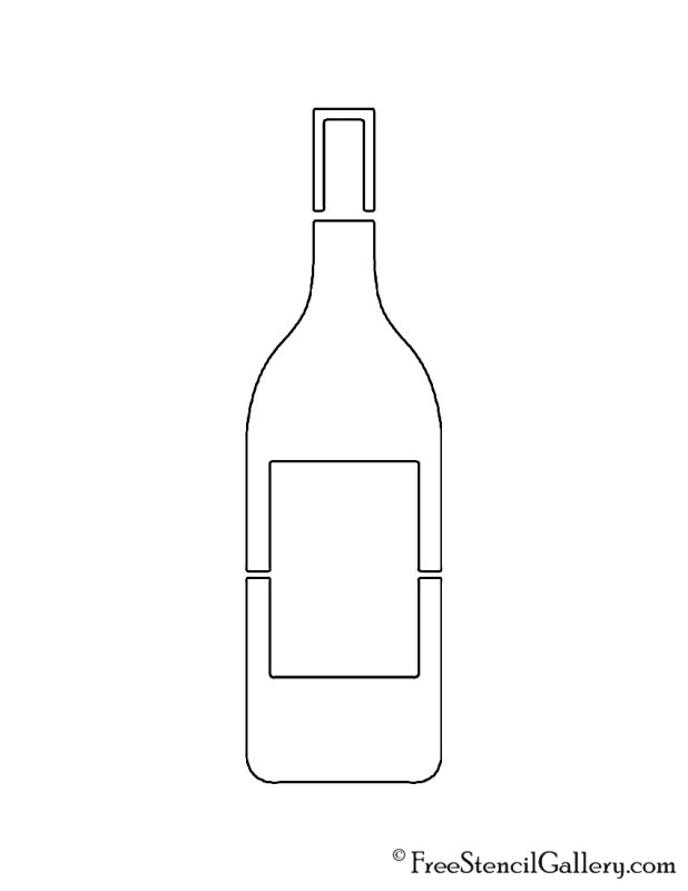 Трафарет бутылки