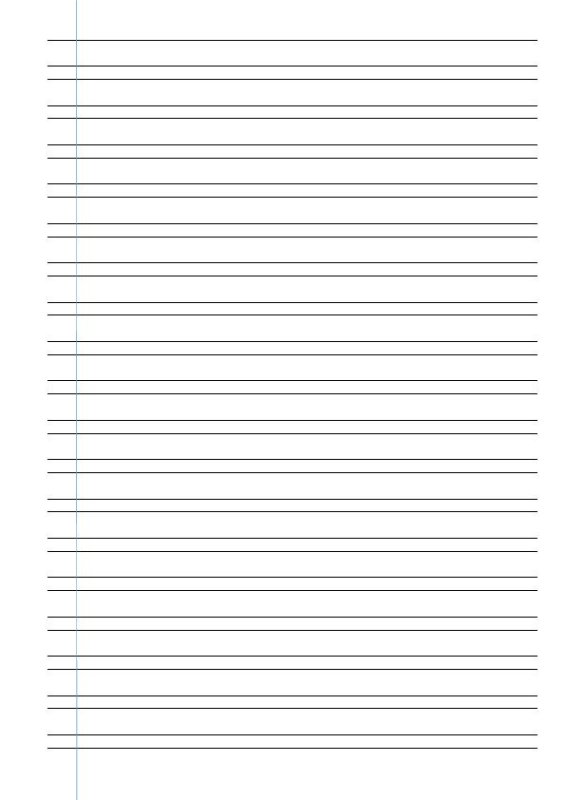 Линованный листок а4