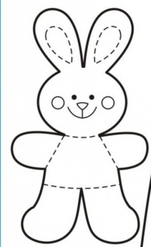 Зайка из фетра выкройка