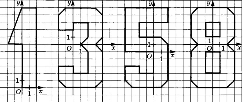 Рисунок по клеткам по координатам