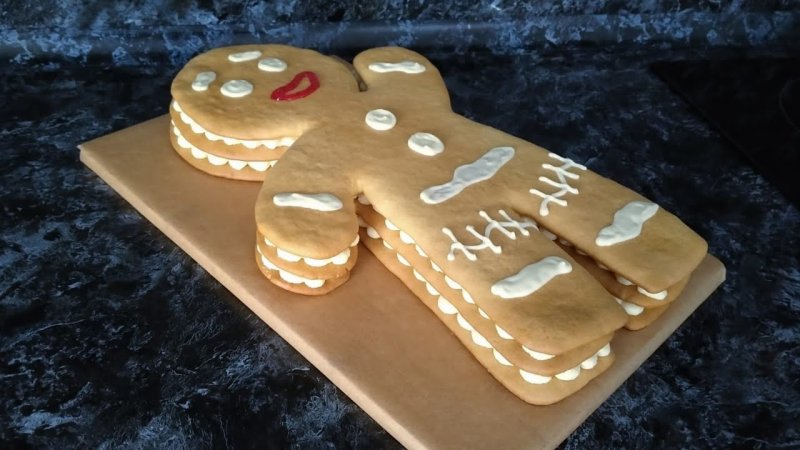 Торт Пряничный человечек из медовых коржей