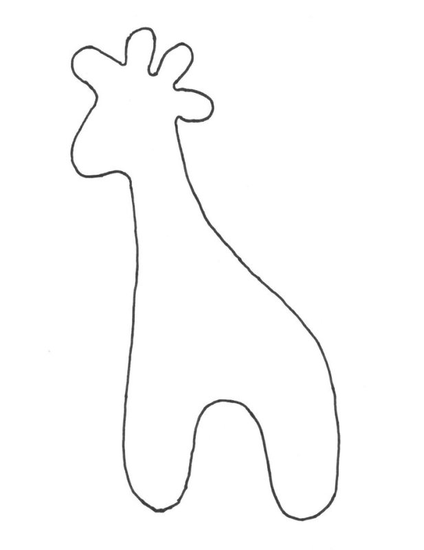 Жираф шаблон для аппликации