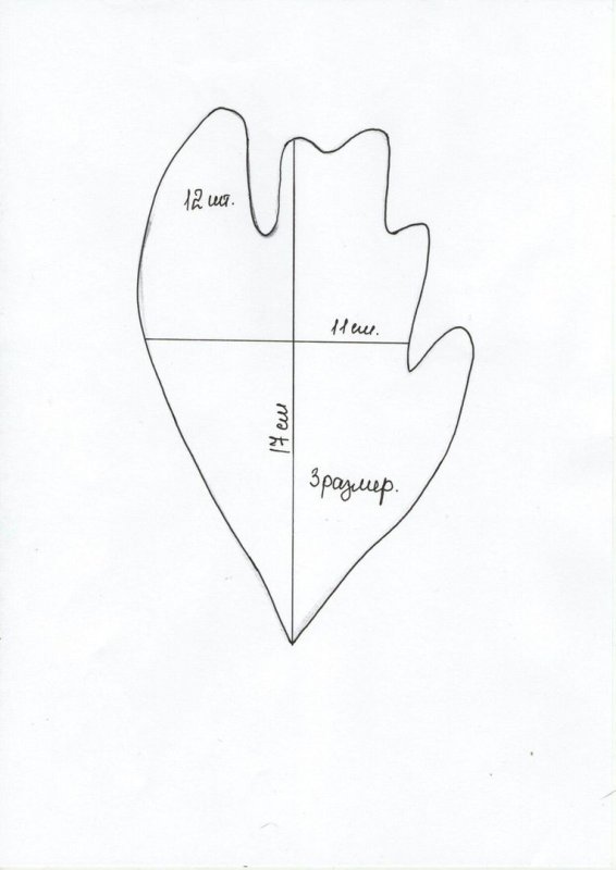 Выкройка пиона из изолона