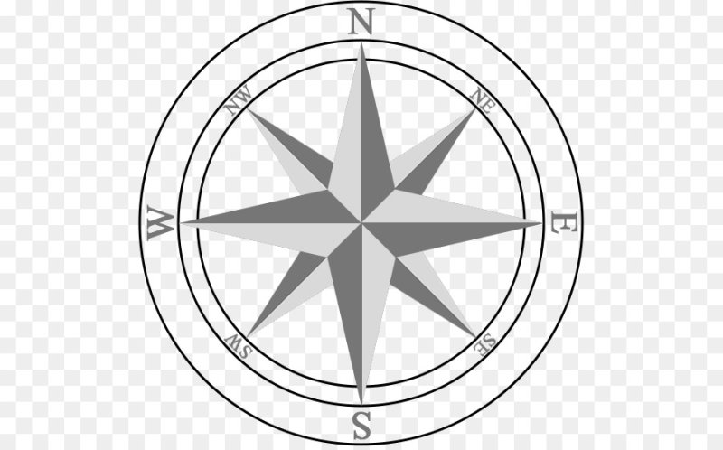 Компас на карте