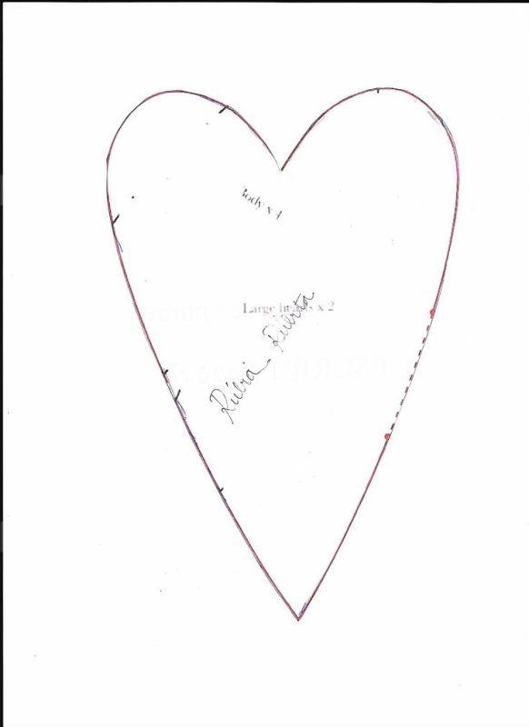 Сердце Тильда выкройка