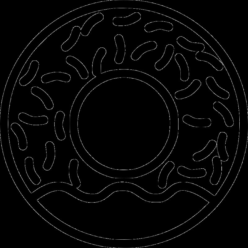 Раскраска пончик