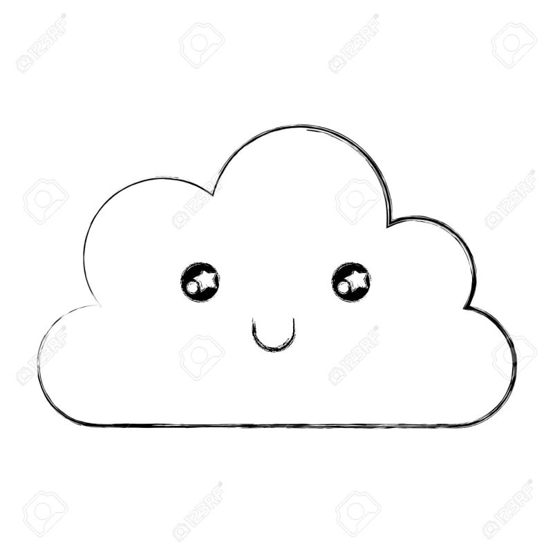 Облако раскраска для детей