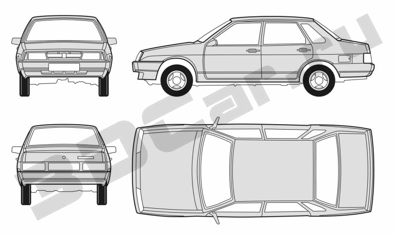 ВАЗ-2115 седан чертеж