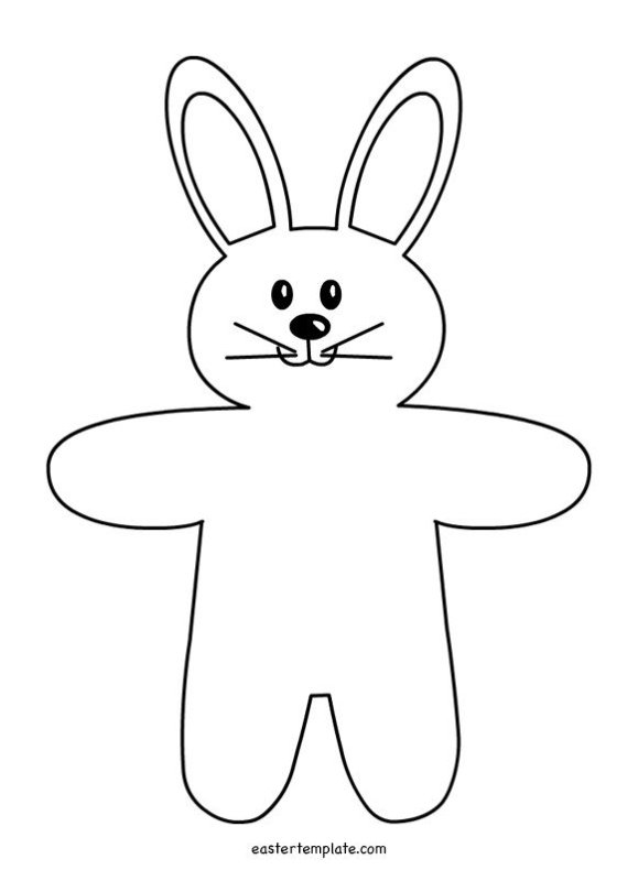 Трафарет зайца для вырезания