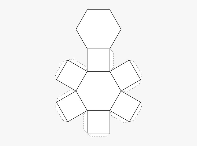 Правильная шестиугольная Призма развертка