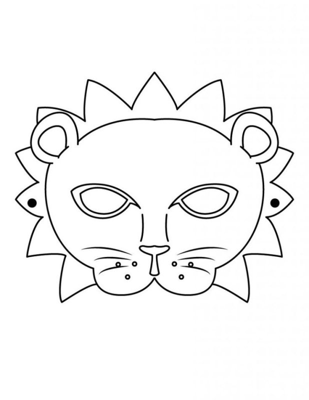 Карнавальная маска раскраска