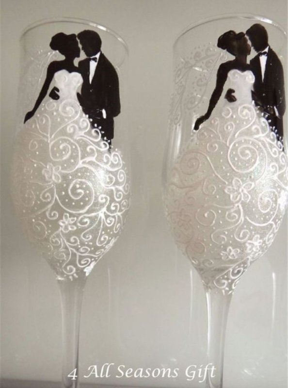 Бокалы для жениха и невесты