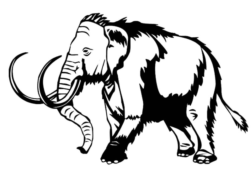 Мамонт трафарет