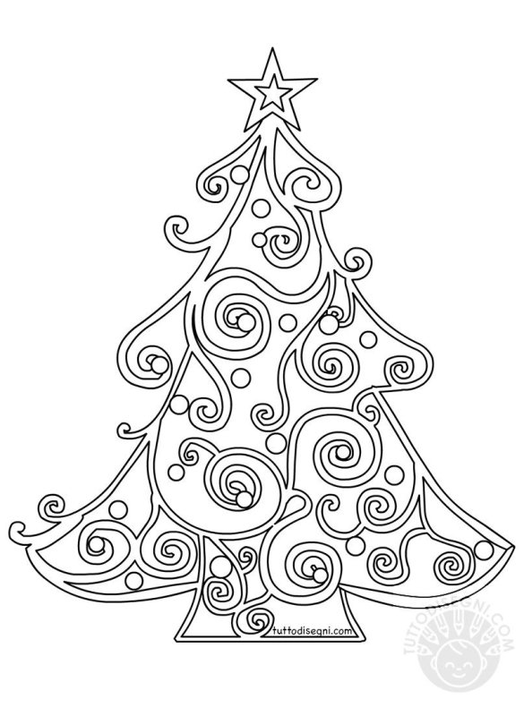 Новогодняя елка раскраска