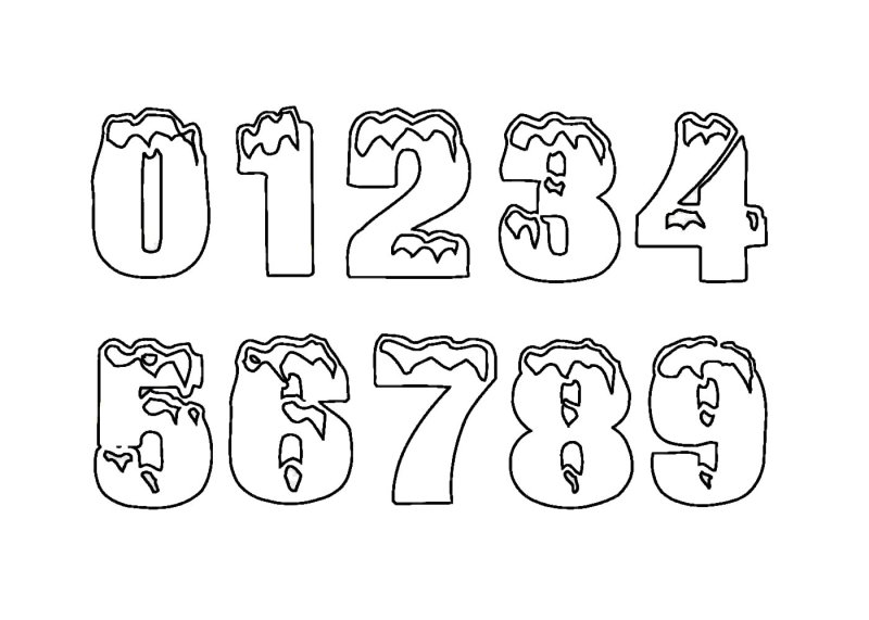 Трафарет "цифры"