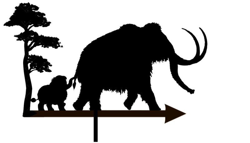 Мамонт трафарет