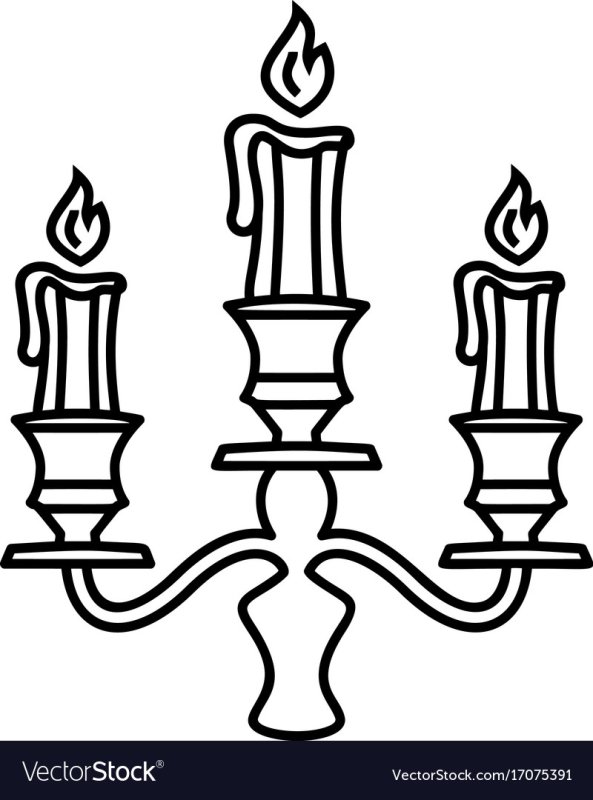 Подсвечник трафарет