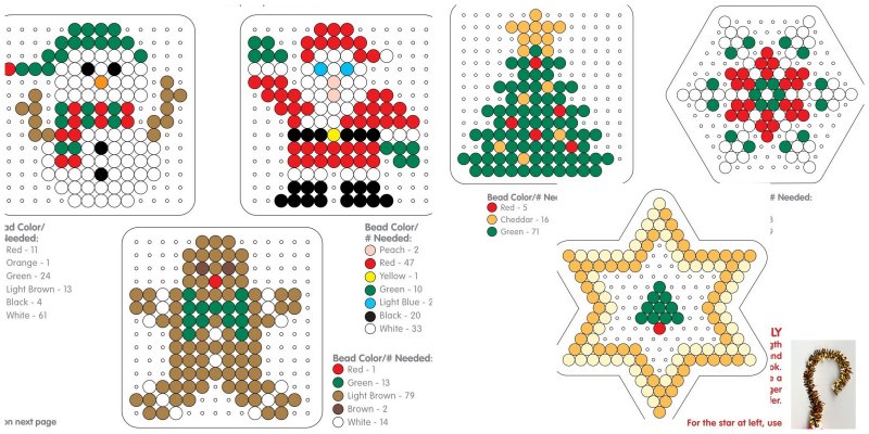 Схемы для термомозаики новогодние