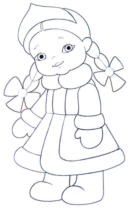 Раскраска "Снегурочка"