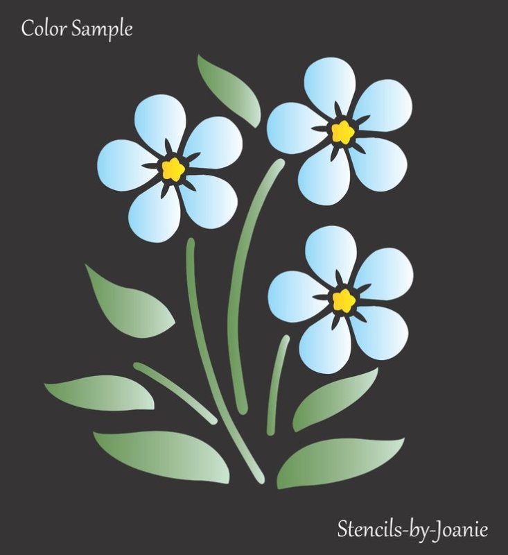 Аппликация незабудки