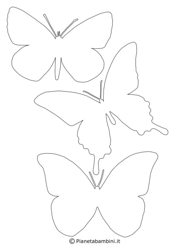 Бабочка шаблон для вырезания