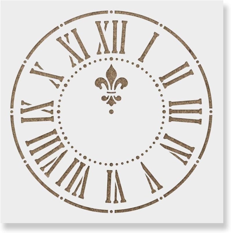 Трафарет часы на стену