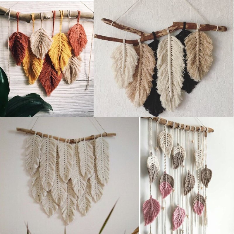 Листья макраме в интерьере