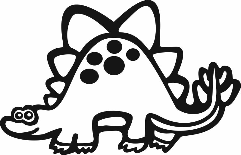 Трафарет динозавров для детей