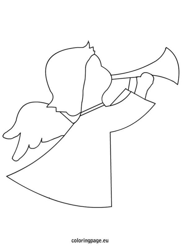 Ангелочек трафарет для вырезания