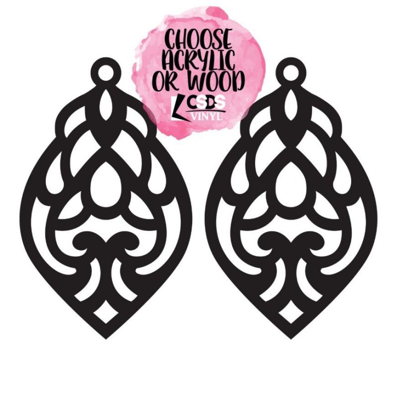 Трафарет для серёжек